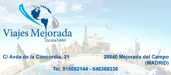 Viajes Mejorada, Agencia de viajes en Mejorada, vacaciones en Mejorada del campo,viajes conti, compraenmejorada.com